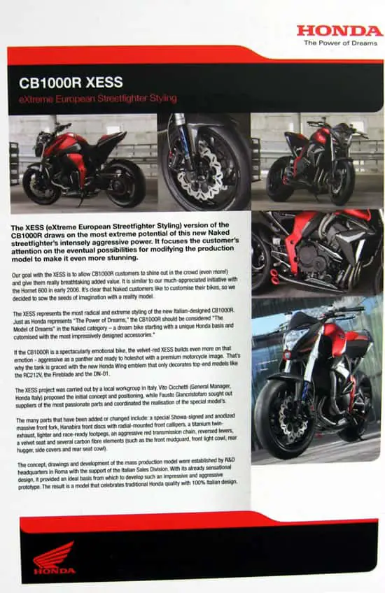 2009 Honda CB1000R XESS Streetfighter Concept