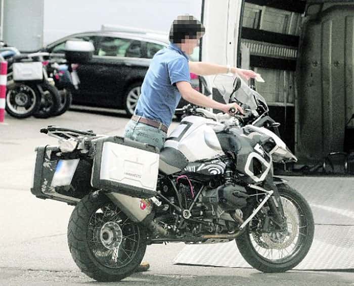 2012 BMW R1200GS water cooled engine spyshot