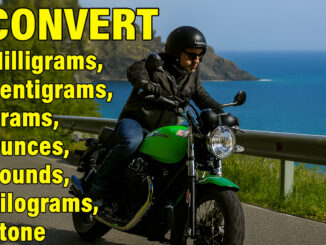 Total Motorcycle Online Weight Converter