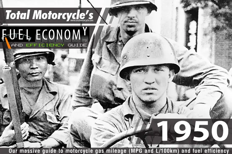 1950 Motorcycle MPG Fuel Economy Guide