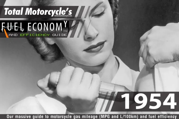 1954 Motorcycle MPG Fuel Economy Guide