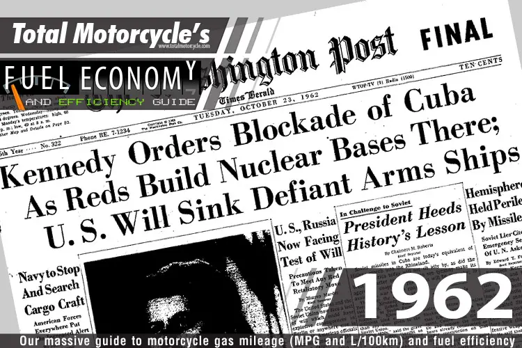 1962 Motorcycle MPG Fuel Economy Guide