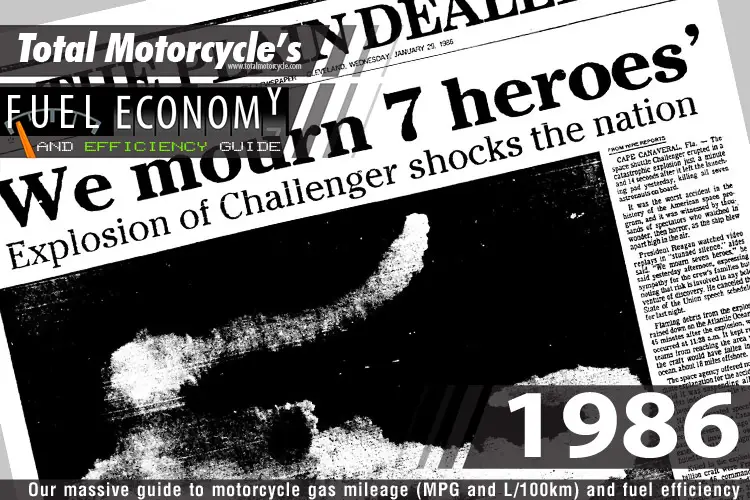 1986 Motorcycle MPG Fuel Economy Guide