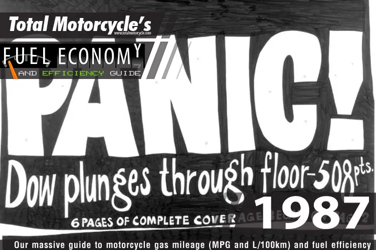 1987 Motorcycle MPG Fuel Economy Guide