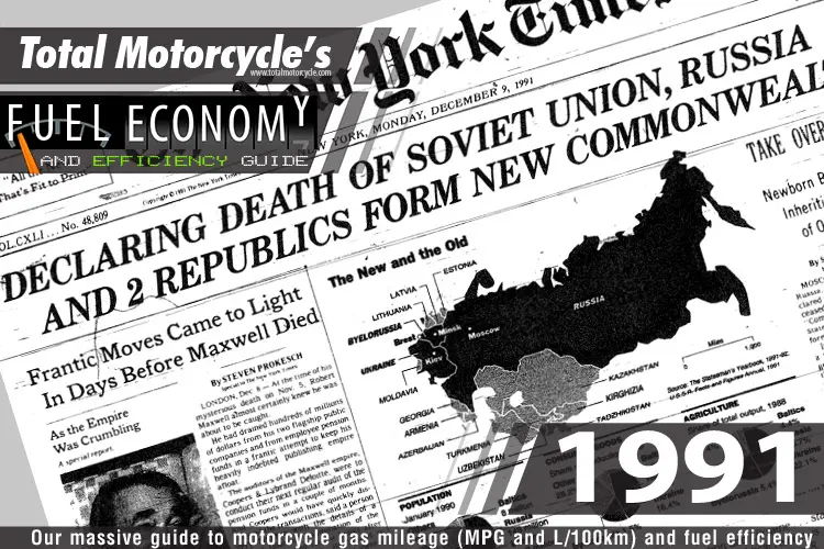 1991 Motorcycle MPG Fuel Economy Guide