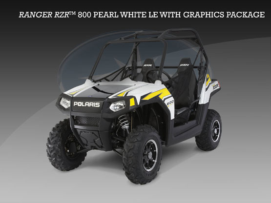 2010 Polaris Ranger RZR Pearl White