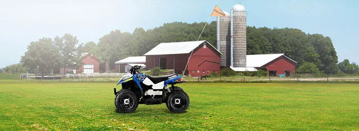 2013 Polaris Outlaw 50 Boardwalk Blue / White