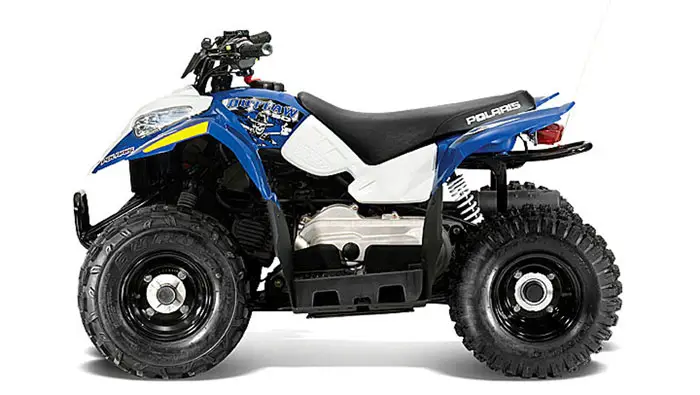 2013 Polaris Outlaw 50 Boardwalk Blue / White