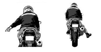 Hazzard in Roadway - Hazzard on right side, point with right foot at object. Hazzard on left side, point with left hand at object.
