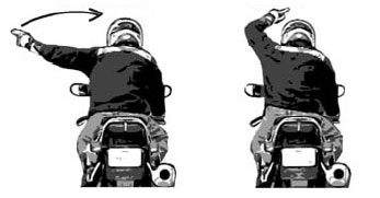 Pull Off - Left arm out, forarm swung toward shoulder or pull off area.