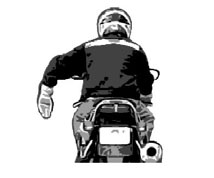 Stop - Left arm extended straight down, left palm facing back.