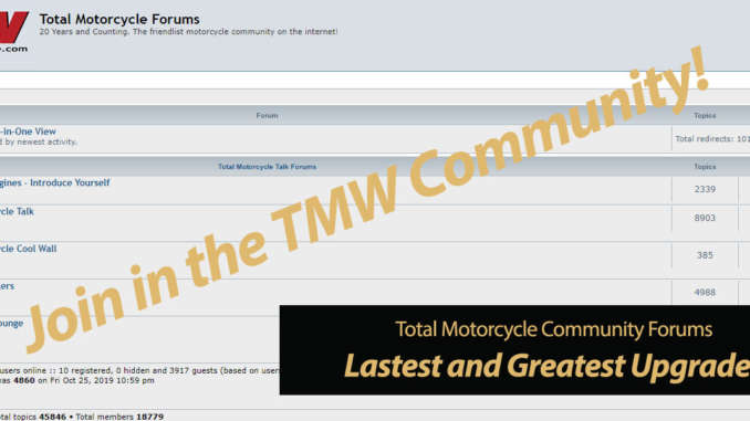 Total Motorcycle Community Forums Upgrade