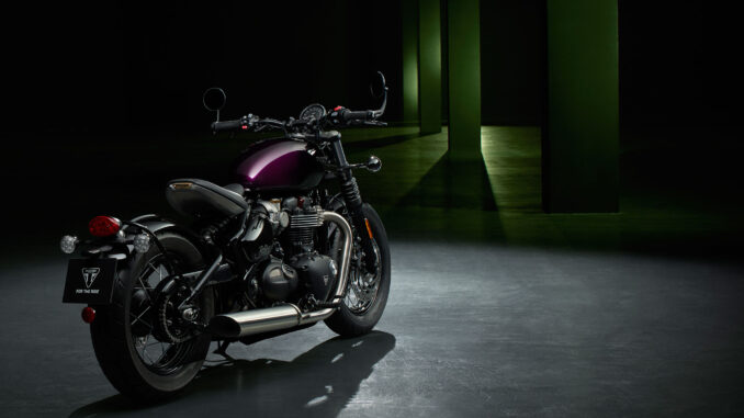 2024 Triumph Bonneville Bobber Purple Stealth Edition