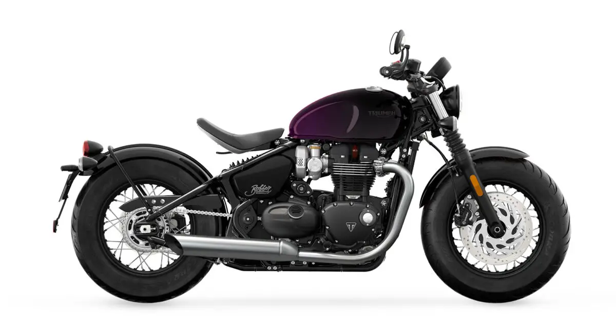2024 Triumph Bonneville Bobber Purple Stealth Edition