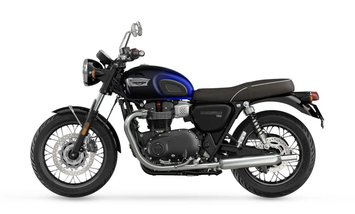 2024 Triumph Bonneville T100 Blue Stealth Edition