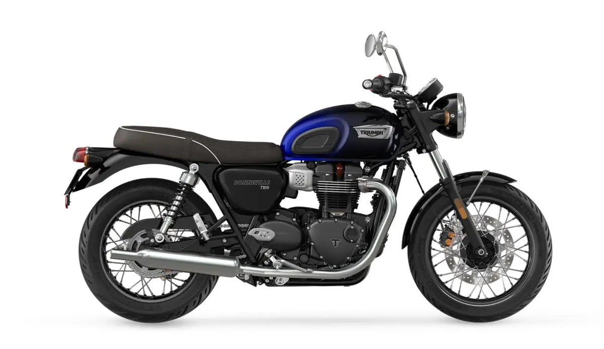 2024 Triumph Bonneville T100 Blue Stealth Edition
