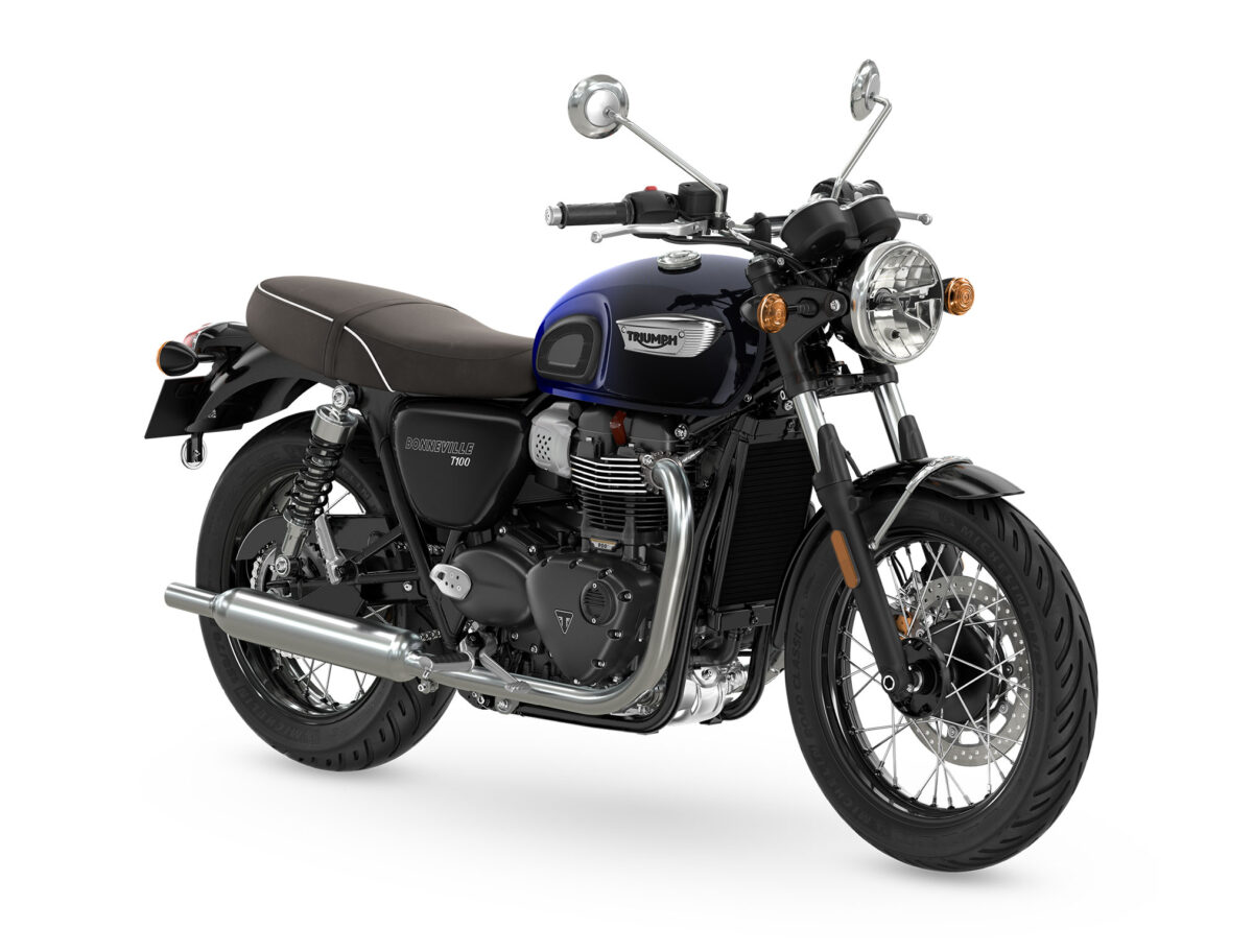 2024 Triumph Bonneville T100 Blue Stealth Edition