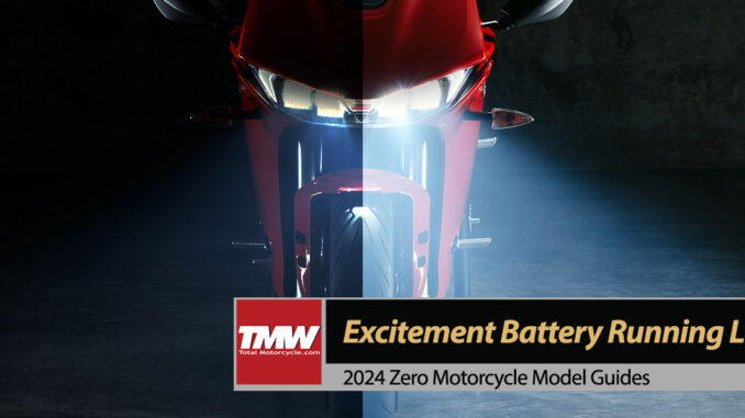 New 2024 Zero Motorcycle Line...Excitement Battery Running Low?