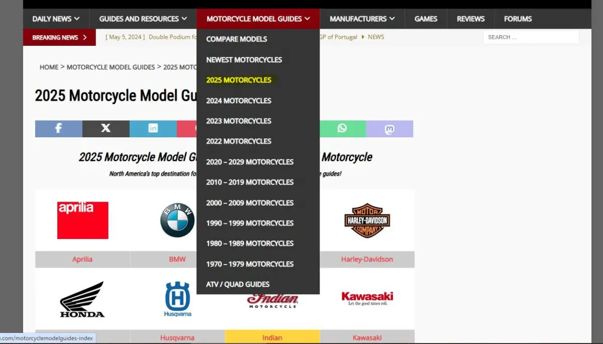 Total Motorcycle's 2025 Motorcycle Model Guides