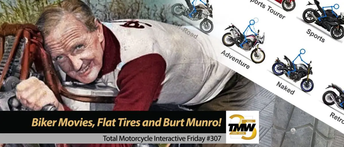 Interactive Friday: Motorcycle Movies, Flat Tires and Burt Munro!
