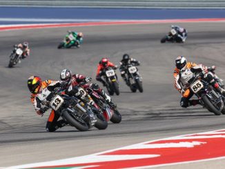 MotoAmerica Mission King of the Baggers racing action with Harley-Davidson at Circuit of the Americas