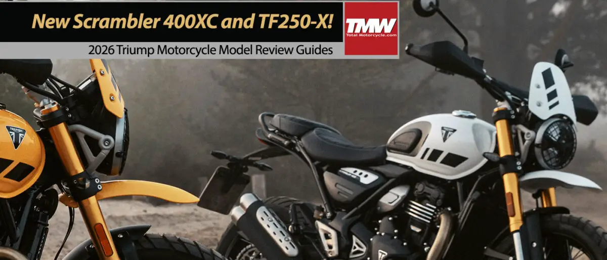 New 2026 Triumph Scrambler 400 XC and TF250-X Bikes
